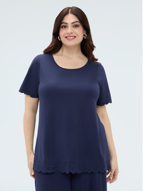Fiorella Rubino Fiorella Rubino T-Shirt G03ZL008901N034 Niebieski Boxy Fit
