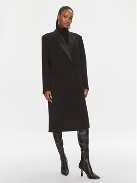 Calvin Klein Calvin Klein Płaszcz wełniany K20K205970 Czarny Regular Fit