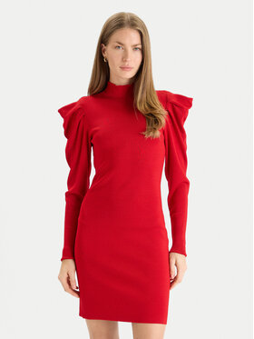 TWINSET TWINSET Trikotažinė suknelė 252AT3010 Raudona Slim Fit