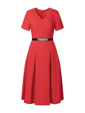 QUIOSQUE QUIOSQUE Sukienka codzienna QUIOSQUE 4TN005601 Czerwony Regular Fit