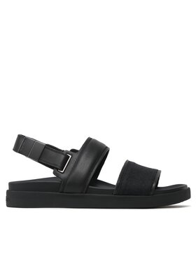 Calvin Klein Calvin Klein Sandali Back Strap Sandal Mono Jq HM0HM00970 Nero