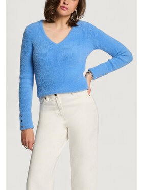 Morgan De Toi Morgan De Toi Maglione 212-MOOVE Blu Sweat Fit