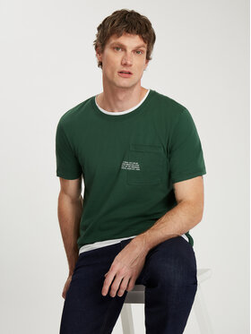 Cross Jeans Cross Jeans T-Shirt 16059-204 Zielony Regular Fit