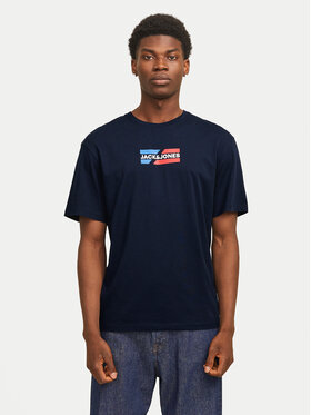 Jack&Jones Jack&Jones Marškinėliai Corp Graphic 12268415 Tamsiai mėlyna Regular Fit