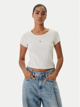 Calvin Klein Jeans Calvin Klein Jeans T-krekls LV047C200G Bēšs Slim Fit