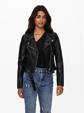 ONLY ONLY Яке от имитация на кожа Vera 15232135 Черен Regular Fit