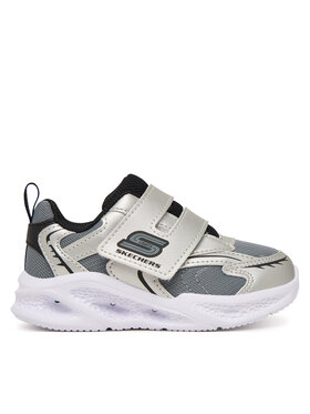 Skechers Skechers Sneakersy Meteor-Lights - Glow 401498N/SLBK Strieborná