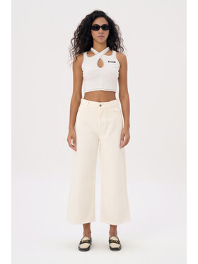 Misaga Misaga Spodnie damskie DNM LUNA Écru Wide Leg