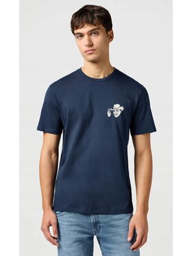 Wrangler Wrangler T-Shirt Small Graphic Tee Niebieski Regular Fit