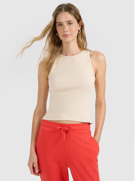4F 4F Tank top NOS Beżowy Slim Fit