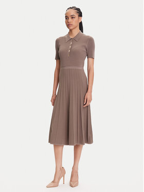 MICHAEL Michael Kors MICHAEL Michael Kors Sukienka dzianinowa MT5834F33D Beżowy Regular Fit