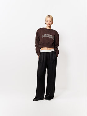 La Mania La Mania Spodnie materiałowe JERRY Czarny Basic Fit