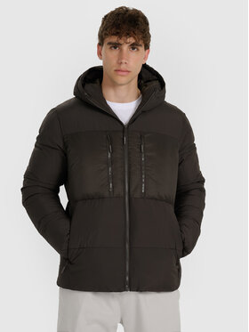 4F 4F Kurtka puchowa APRES SKI Khaki Regular Fit