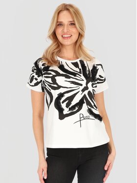 Perso Perso T-Shirt TCE247000F Biały Regular Fit
