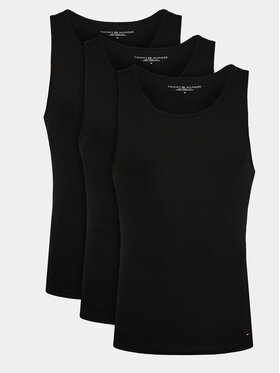 Tommy Hilfiger Tommy Hilfiger Set 3 Tank top-uri UM0UM03179 Negru Slim Fit