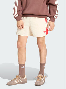 adidas adidas Szorty materiałowe 159299 Beżowy Regular Fit