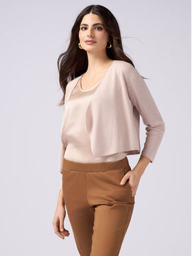 Oltre Oltre Cardigan M218J004950N002 Rosa Cropp Fit