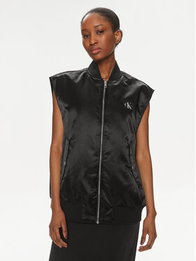 Calvin Klein Jeans Calvin Klein Jeans Αμάνικο Μπουφάν J20J223039 Μαύρο Relaxed Fit