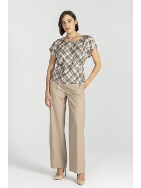 Deni Cler Milano Deni Cler Milano Bluzka W-DC-1267-E5-E6-14-1 Beżowy Regular Fit