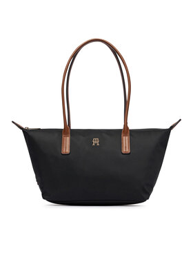Tommy Hilfiger Tommy Hilfiger Дамска чанта Popette East West Tote AW0AW19211 Черен