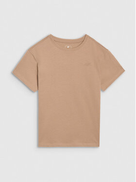 4F 4F T-Shirt 4FJWSS25TTSHF2326-83S Brązowy Oversize
