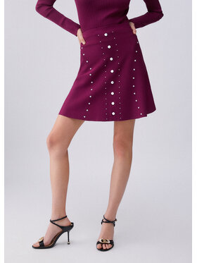 Liu Jo Liu Jo Spódnica mini WA6091MS55N92428 Fioletowy Regular Fit