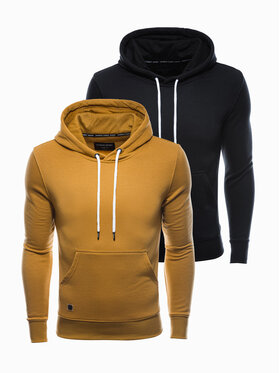 Ombre Ombre Bluzka Z35 Czarny Regular Fit