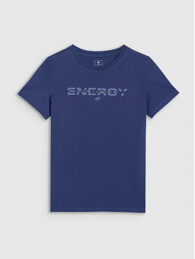 4F 4F T-Shirt BASIC+ Granatowy Regular Fit