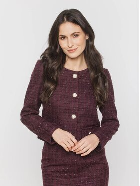 Willsoor Willsoor Marynarka 68187 Bordowy Slim Fit