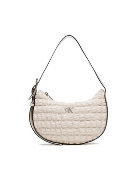 Calvin Klein Calvin Klein Дамска чанта Crescent Buckle Sholuder Bag K60K611037 Бял