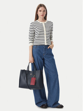 Tommy Hilfiger Tommy Hilfiger Geantă Th Icon Satchel Mono AW0AW18923 Bleumarin