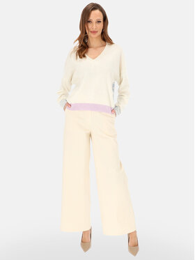 L’AF L’AF Sweter Rosa Biały Regular Fit
