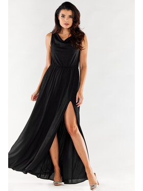 Awama Awama Sukienka wieczorowa A553 Czarny Basic Fit