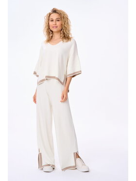 blue shadow blue shadow Spodnie damskie Mars Écru Regular Fit