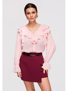 Ombre Ombre Koszula OW-SH-E0029 Różowy Loose Fit