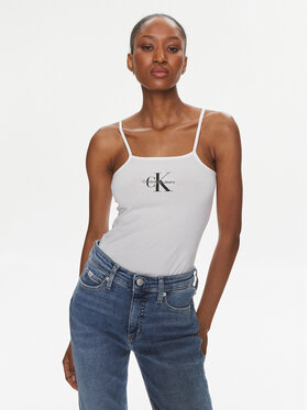 Calvin Klein Jeans Calvin Klein Jeans Body Monologo J20J223421 Biały Slim Fit