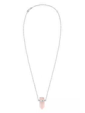 IZABELLA BUDRYN JEWELLERY IZABELLA BUDRYN JEWELLERY Naszyjnik z różowym kwarcem Srebrny