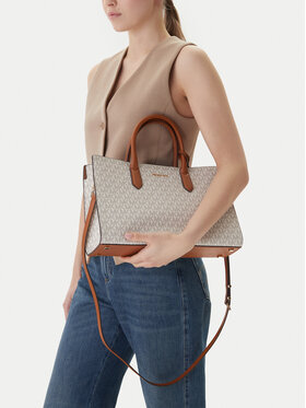 MICHAEL Michael Kors MICHAEL Michael Kors Táska Scarlett Medium Signature Logo Satchel 30F4GETS2B Bézs