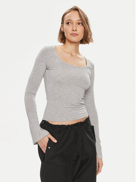Gina Tricot Gina Tricot Blúz Agnes 16981 Szürke Slim Fit