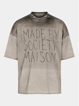 MADE BY SOCIETY MADE BY SOCIETY T-Shirt BRUT SILLAGE - T17529 Szary Basic Fit
