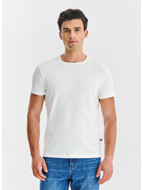 Pako Lorente Pako Lorente T-Shirt P000B-TT-005 Écru Regular Fit