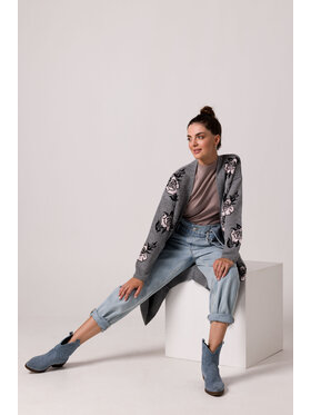 BeWear BeWear Kardigan BK102 Szary Comfortable Fit