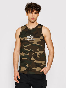 Alpha Industries Alpha Industries Tank top Basic Camo 126566C Zelena Regular Fit