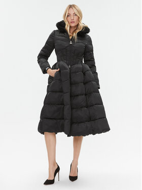 Elisabetta Franchi Elisabetta Franchi Pehelykabát PI-58Z-36E2-V700 Fekete Regular Fit