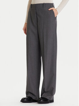 Tommy Hilfiger Tommy Hilfiger Bavlnené nohavice WW0WW47550 Sivá Wide Leg