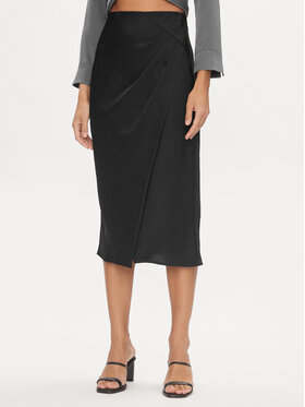 YAS YAS Midi svārki 26032507 Melns Regular Fit