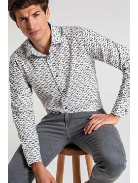 PAWO PAWO Koszula CARS Biały Slim Fit