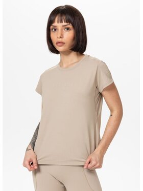 PITBULL PITBULL T-Shirt Koszulka sportowa damska AVENIDA XS Beżowy Regular Fit