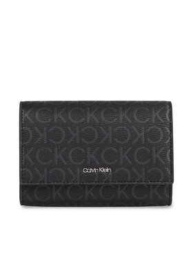 Calvin Klein Calvin Klein Didelė Moteriška Piniginė Ck Must Bifold/Cardhldr_Epi Mono K60K611775 Juoda