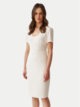Tatuum Tatuum Коктейлна рокля Borki T2406.208 Бял Slim Fit